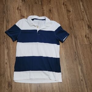 Sonoma Navy and White Striped Polo Shirt